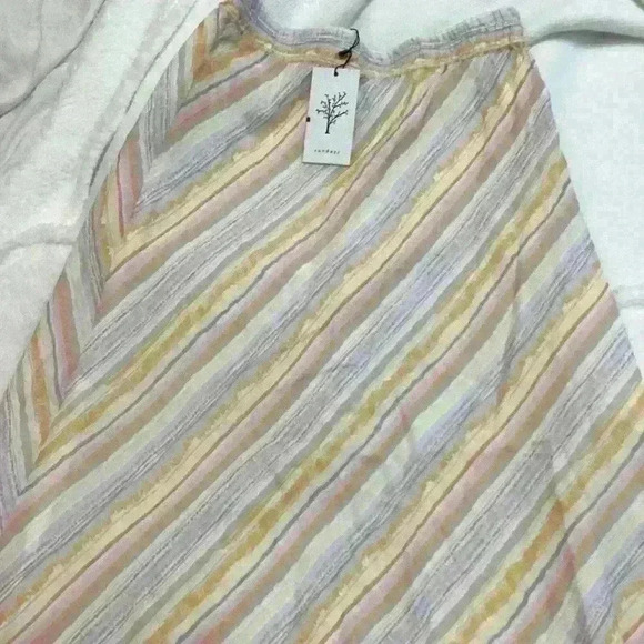 SUNDAYS clapton skirt summer beach vacation $198 watercolor boho colorful new - Picture 3 of 4